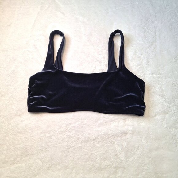 Aerie Velvet Scoop Bralette Sz XL Pullover Whimsigoth Boho Layering - Picture 5 of 13